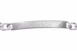 Elegantes 925er Silberarmband 20 und 21cm Mustergravur