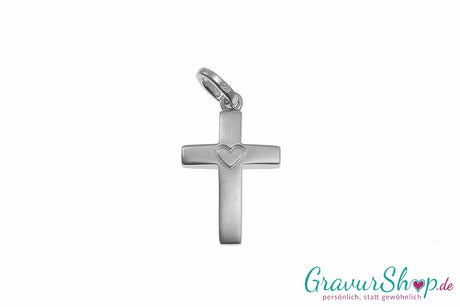 925/000 Silber Kreuz 09 mit Herz