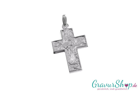 925er Silber Kreuz 11 mit Gravur