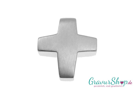 925er Silber Kreuz 13 matt mit Gravur