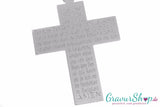 925er Silber Kreuz *Vater unser* mit Gravur