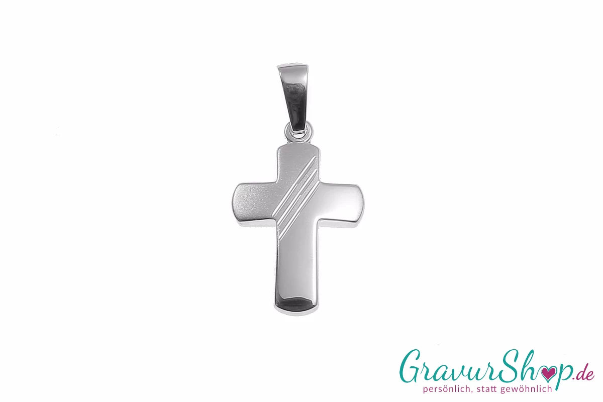 925er Silber Kreuz 17 mit Gravur