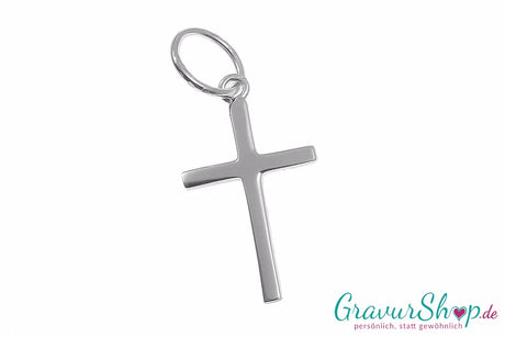 925er Silber Kreuz 18 mit Gravur