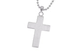 925er Silber Kreuz matt 03 mit Gravur