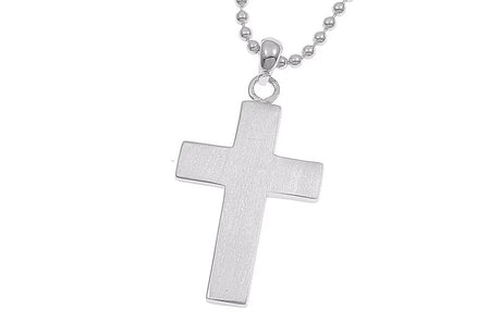 925er Silber Kreuz matt 03 mit Gravur