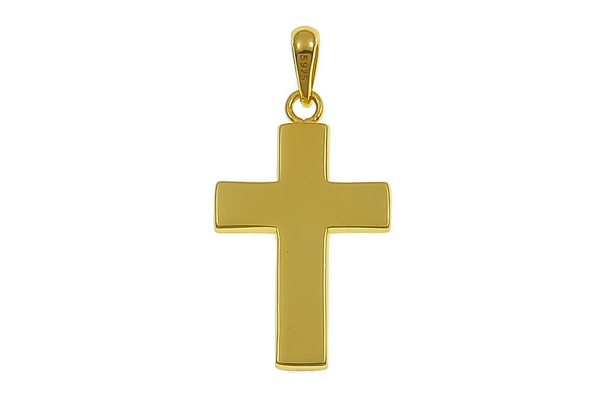 925er Silber Kreuz vergoldet 03 Rückseite