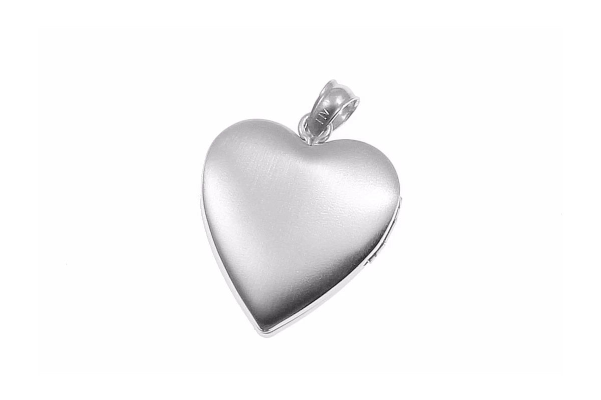 Silber Medaillon Herz mit Perlmutt 06 Rückseite