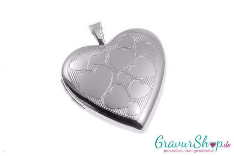Silber Medaillon mit Gravur 09