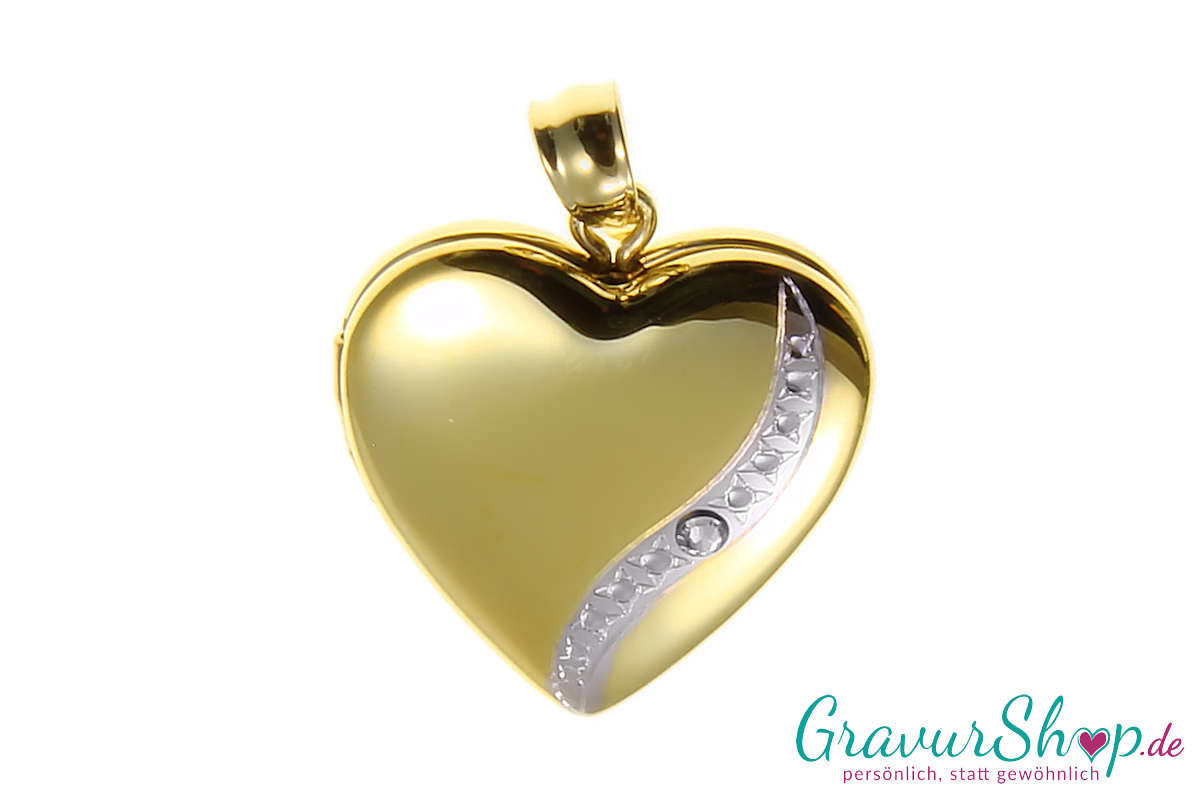 Silber Medaillon 19 mit Gravur