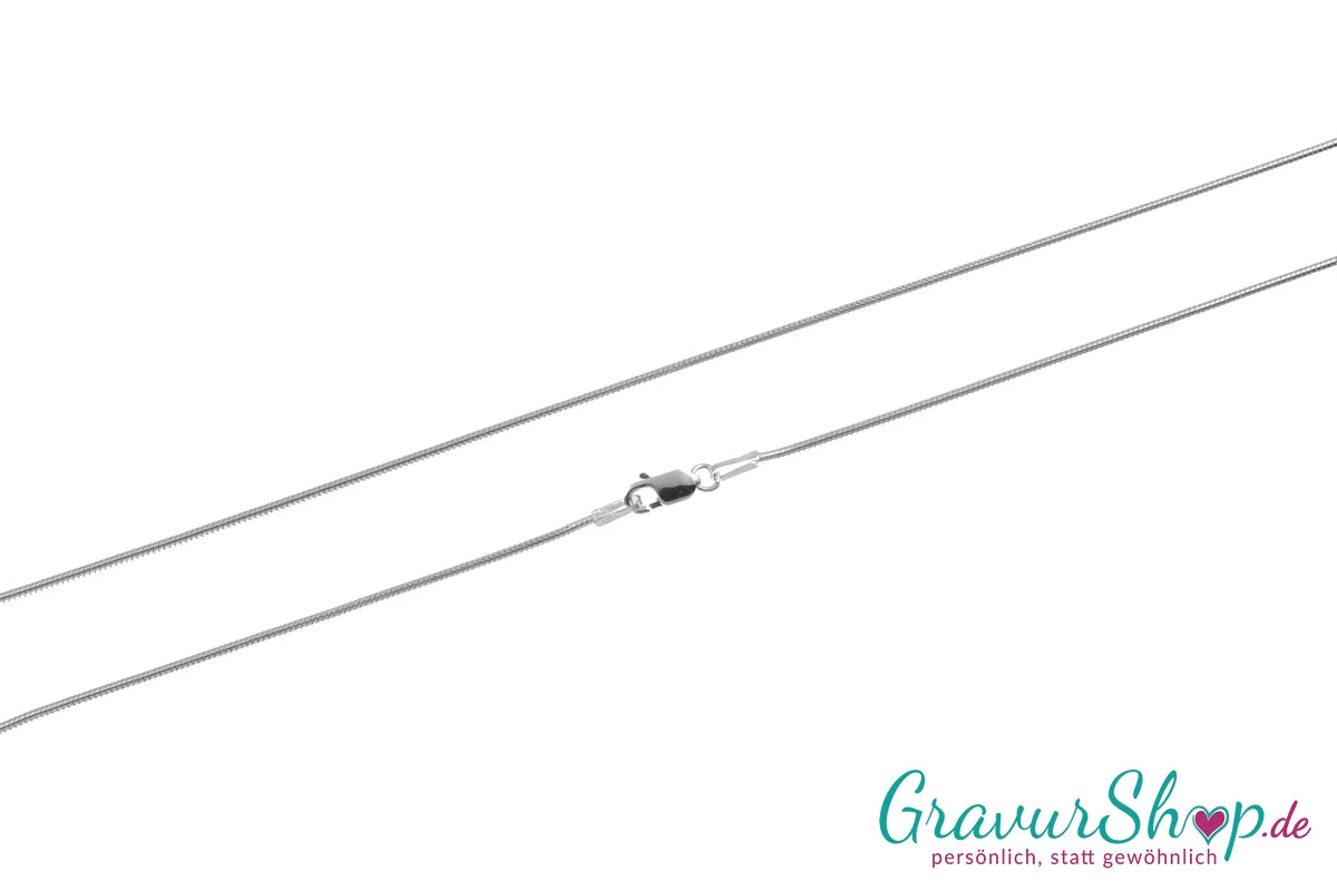 925 Silber rodiniert Schlangenkette 1,2 mm