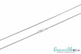 925 Silber rodiniert Schlangenkette 1,6 mm