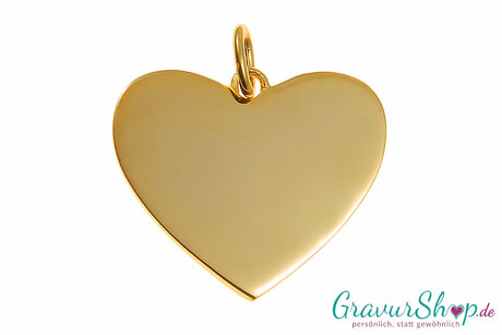 925er Herz Anhänger gold 01 inkl. Gravur