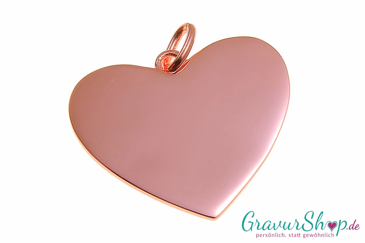 925er Herzanhänger rosegold 01 inkl. Gravur