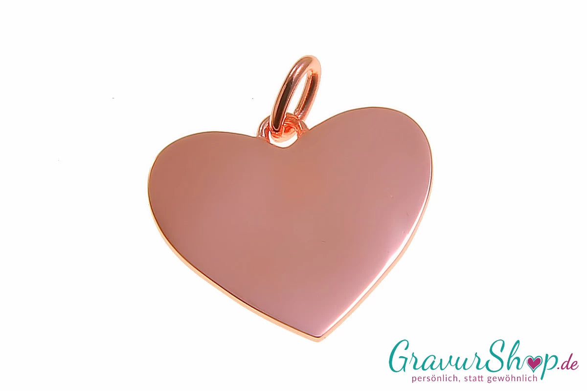 925er Herzanhänger rosegold 05 inkl. Gravur