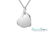 925er Collier Silberkette Herz im Herz mit Gravur