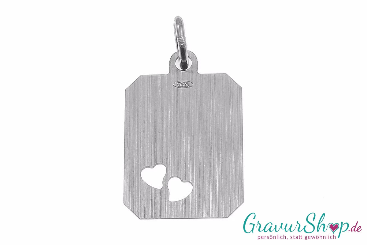 925er Silber Anhänger inkl. Gravur Rückseite