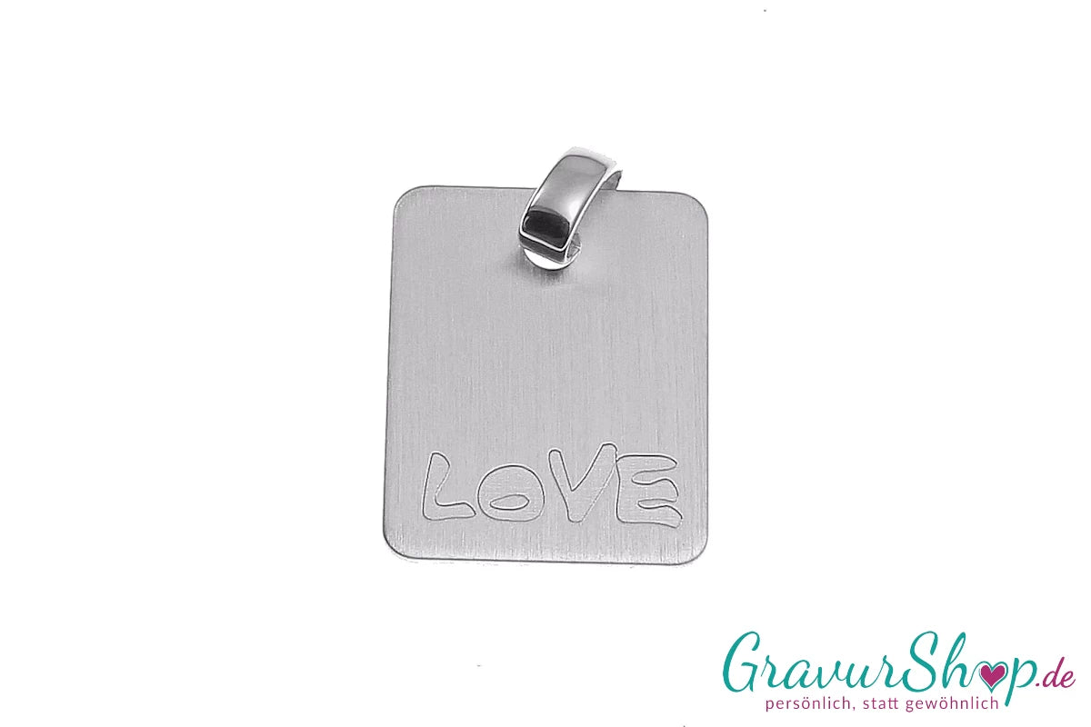 925/000 Silberanhänger *LOVE* mit persönlicher Gravur