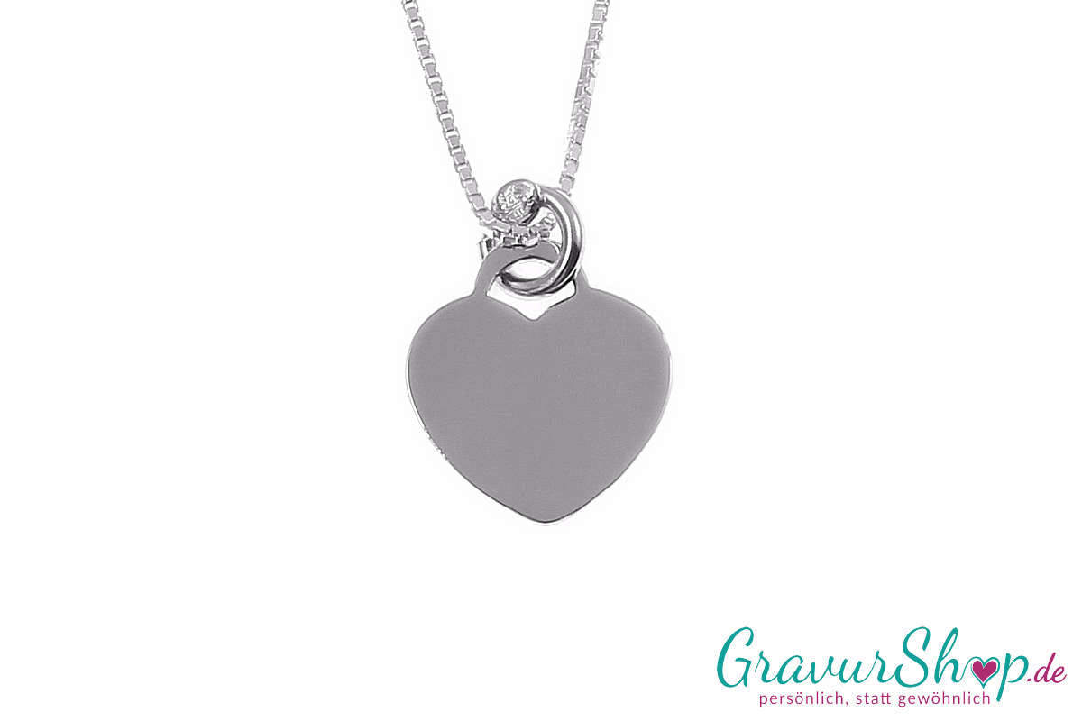925er Sterlingsilber Anhänger mit großer Öse mit Gravur