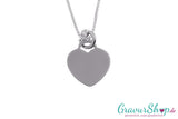 925er Sterlingsilber Anhänger mit großer Öse mit Gravur