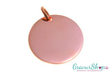 925er Silberanhänger Scheibe rosegold 20 mm inkl. Gravur