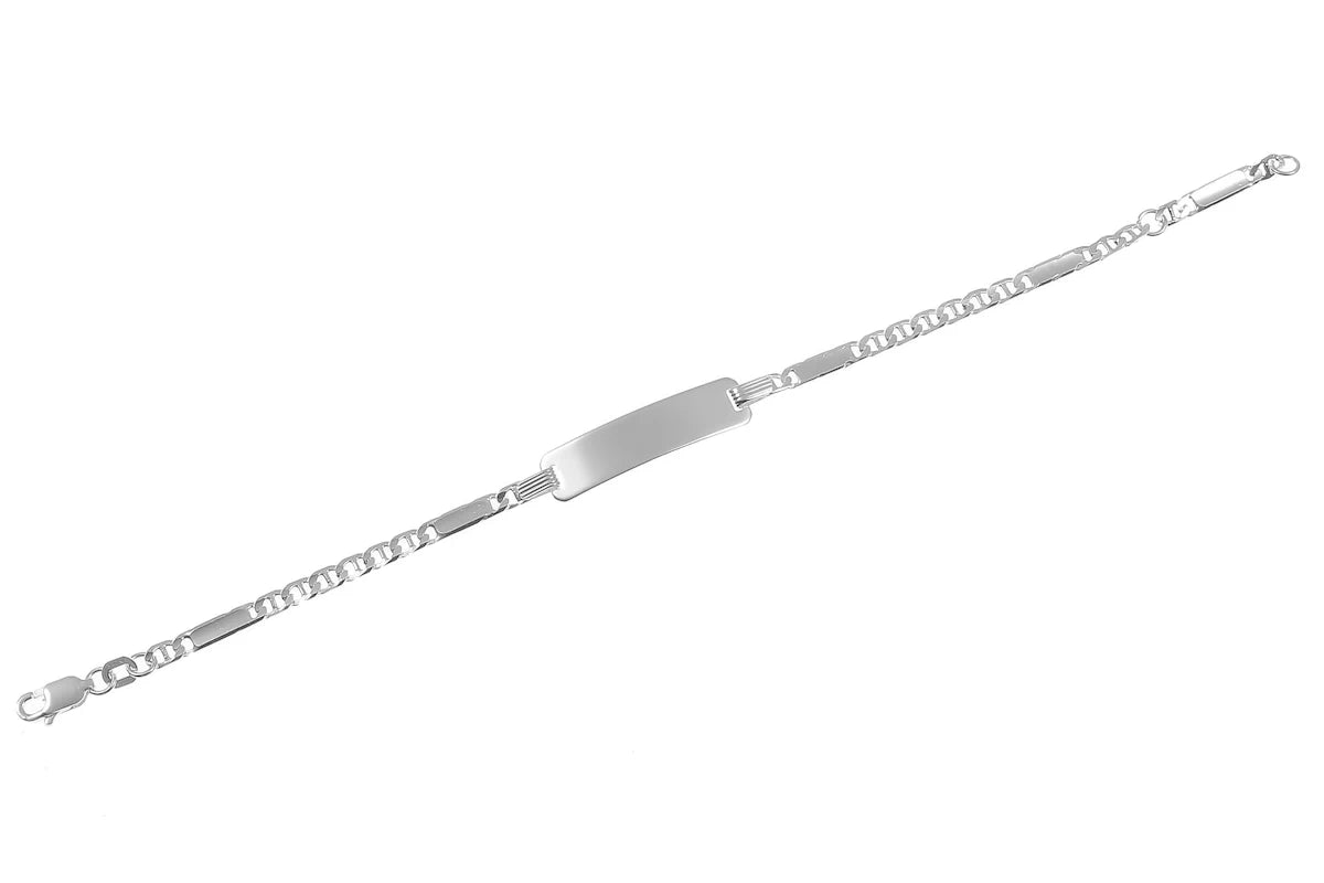 ID Silberarmband zwischen Öse 16 cm mit Gravur
