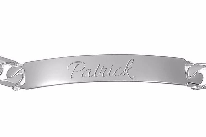 Personalisiertes Silberarmband 20 und 21cm Mustergravur
