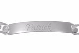Personalisiertes Silberarmband 20 und 21cm Mustergravur