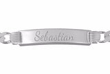 Personalisiertes Silberarmband 20 cm Muster