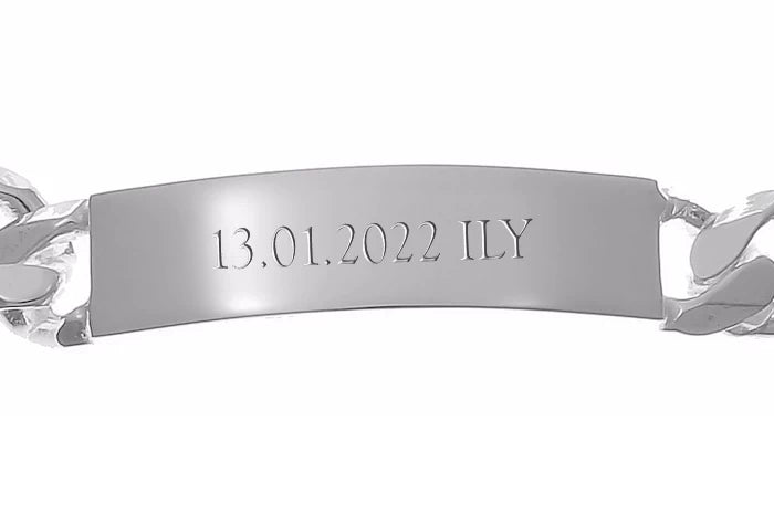 Herren Silberarmband 21 und 23 cm inkl. Gravur