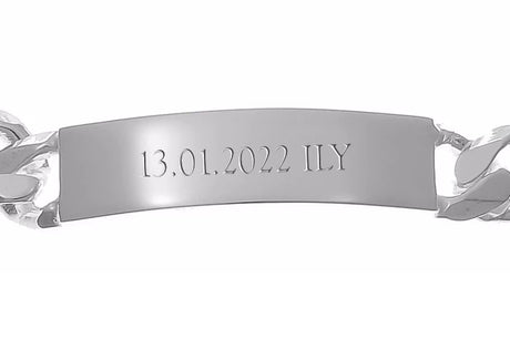Herren Silberarmband 21 und 23 cm inkl. Gravur