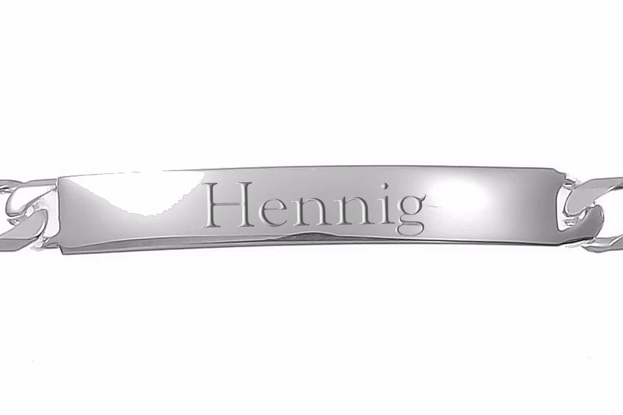 Personalisiertes Silberarmband Mustergravur