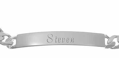 Personalisierbares Silberarmband Mustergravur