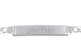 925er Silberarmband mit Mustergravur