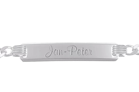 925er Silberarmband mit Mustergravur