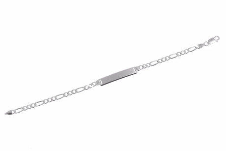 925er Damen Silberarmband Figaro 18 - 19 cm inkl. Gravur