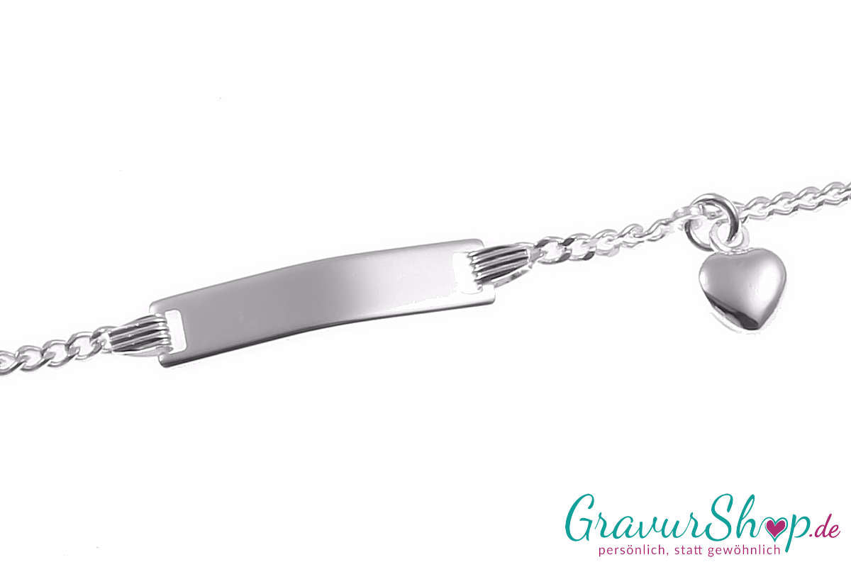 925er Babyarmband mit Herz inkl.Gravur