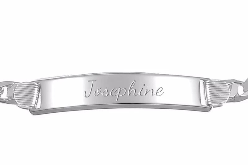 Herren Silberarmband 20 cm Mustergravur