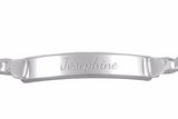 Herren Silberarmband 20 cm Mustergravur