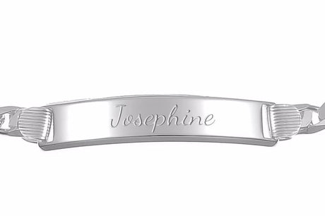Herren Silberarmband 20 cm Mustergravur
