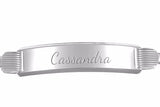 Herren Silberarmband 21 cm Mustergravur