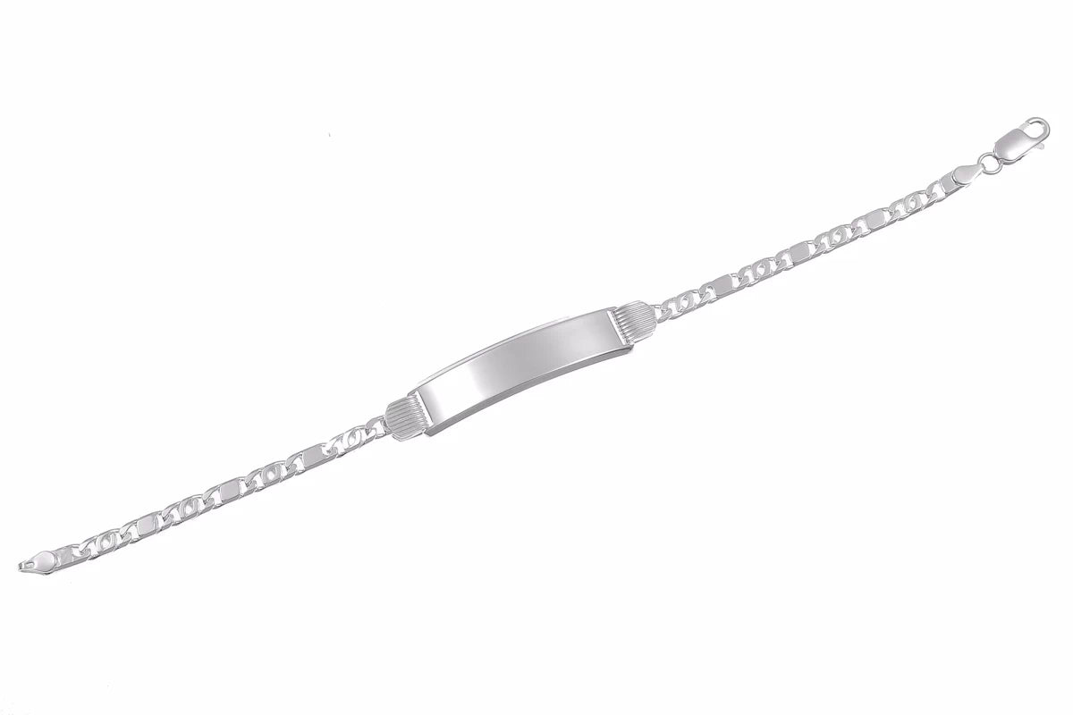 Herren Silberarmband 21 cm hochglanz poliert
