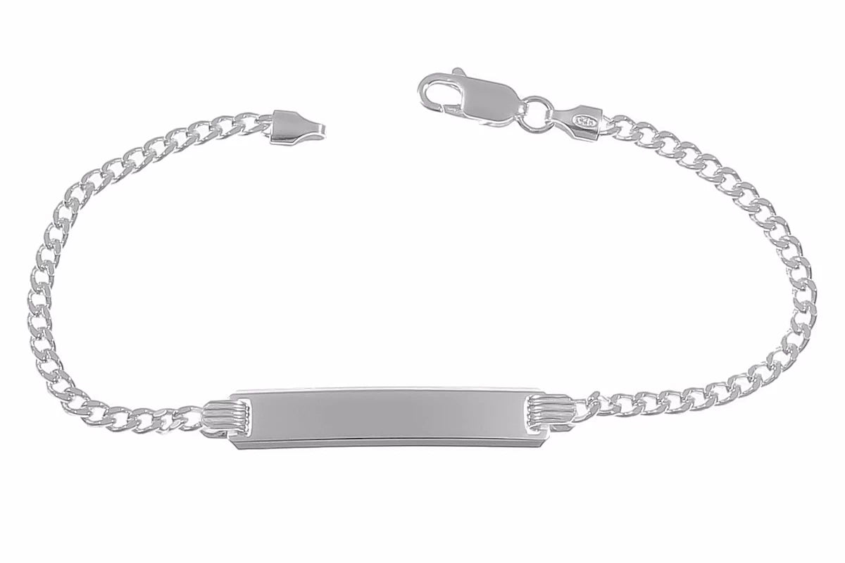 925er Silberarmband Panzer 18 cm inkl. Gravur