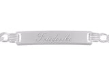 Panzer Silberarmband Muster 19 cm  inkl. Gravur