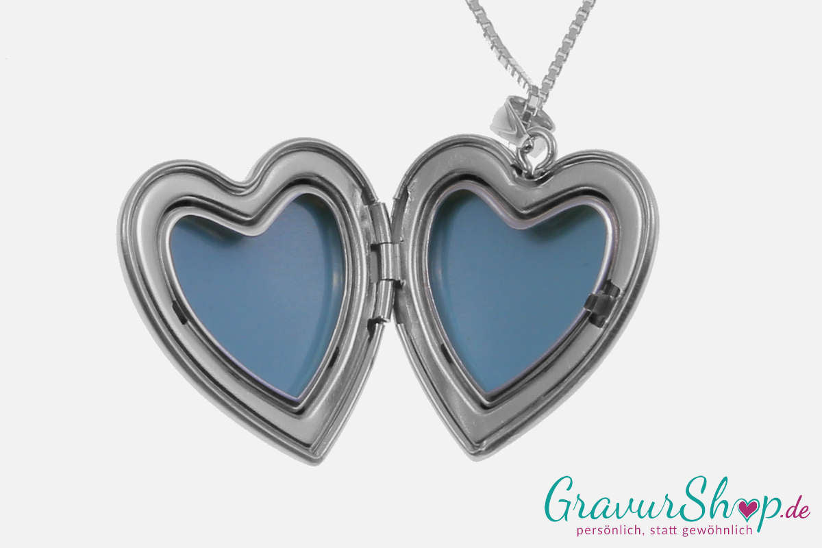 Silber Medaillon mit Gravur 01