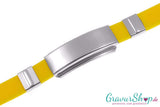 Notfallarmband 07 gelb mit Gravur