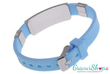 Notfallarmband 07 hellblau mit Gravur