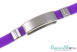 Notfallarmband 07 in Lila – personalisiert mit deinem Namen