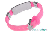 Notfallarmband 07 rosa mit Gravur