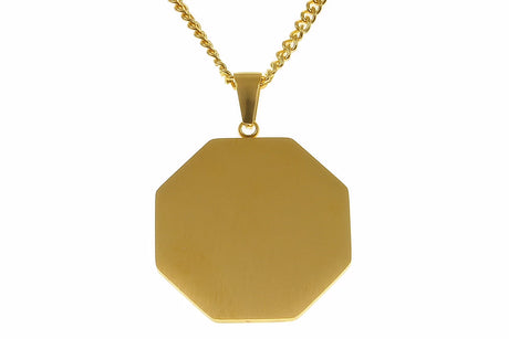 SOS Notfallanhänger 06 gold Rückseite mit Gravur
