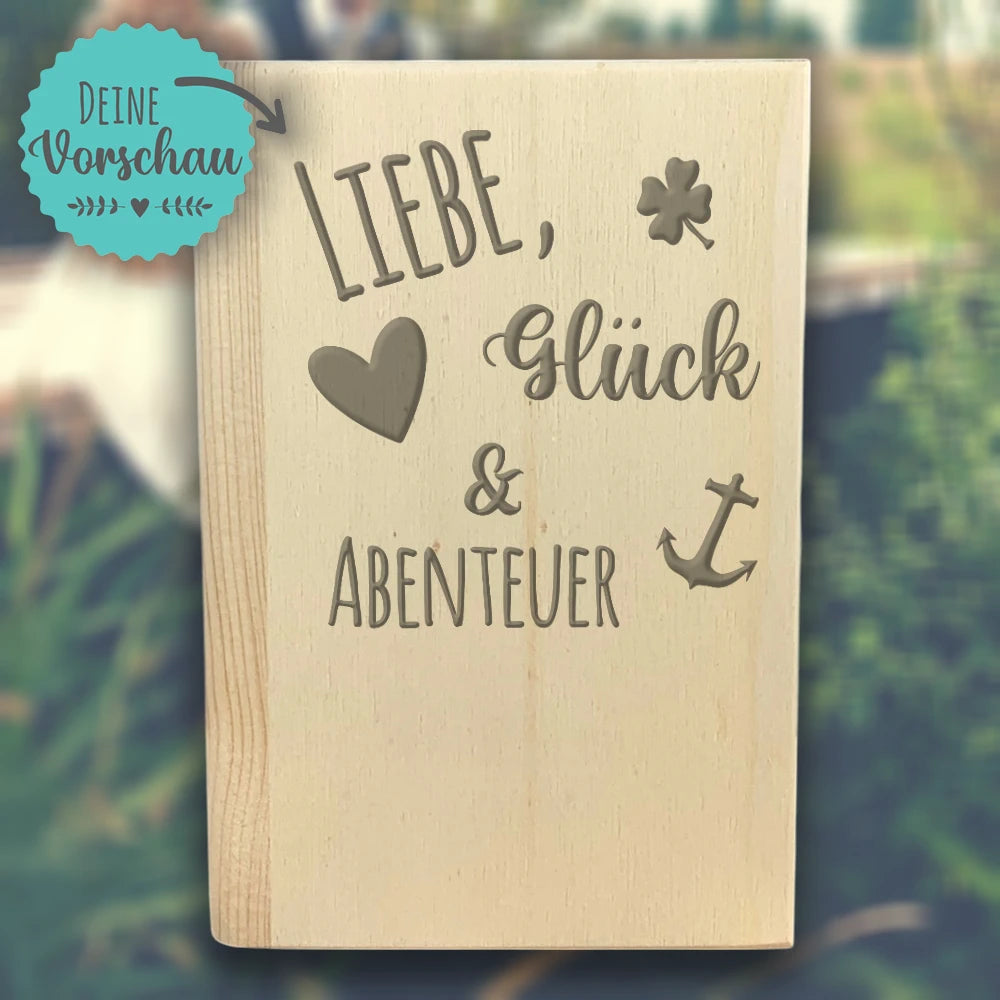 Spardose Hochzeit Personalisiert Liebe Glück Abenteuer Vorlage